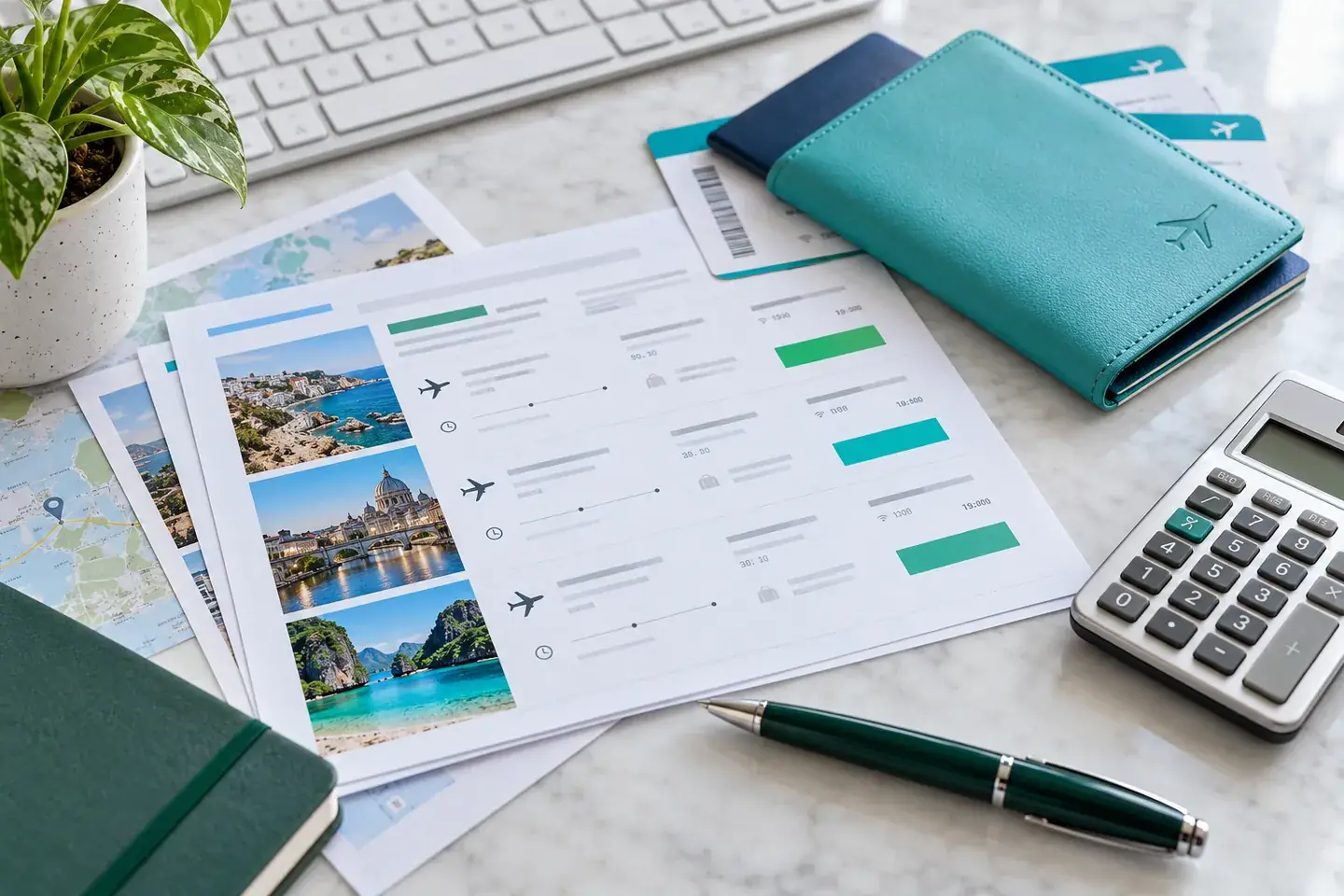 Comparing business travel prices and itineraries